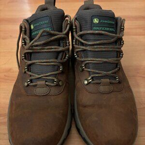 Skechers x John Deere Men's Waterproof Hiking Boots - Brown Leather - Size 8